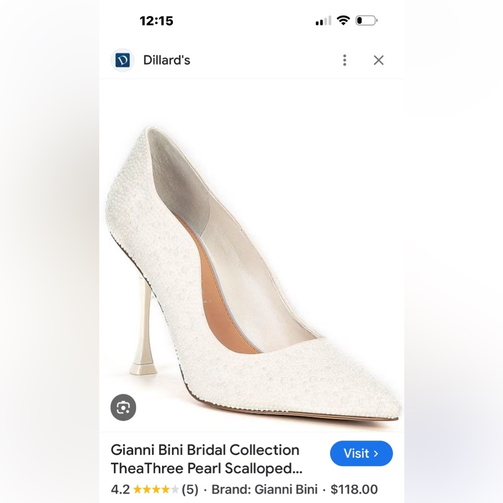 Gianni Bini Bridal Collection White Beaded pumps. Size 11.